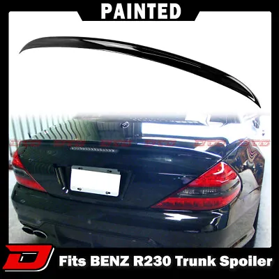 ! Fits 03-11 Mercedes BENZ SL Class R230 TRUNK SPOILER A Type Glossy Black • $132