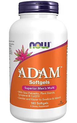 Now Foods ADAM Men's Multi - 180 Softgels Multivitamin Libido Muscle Vitamins • $37.95