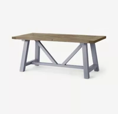 John Lewis Iona 10 Seat Large Dining Table Solid Pine & Pebble Grey  • £599