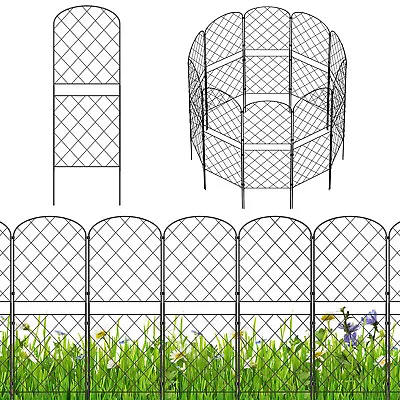 10Pack Decorative Garden Fence Metal Wire Section Edging Fence Panel For Outdoor • $45.99