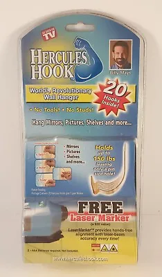 Hercules Hook 20 Pack Wall Hangers Set W/ Laser Marker As Seen On TV -NEW SEALED • $15.99