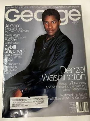 George Magazine Dec/Jan 2000 Denzel Washington Cover-like New FREE Shipping • $18.99