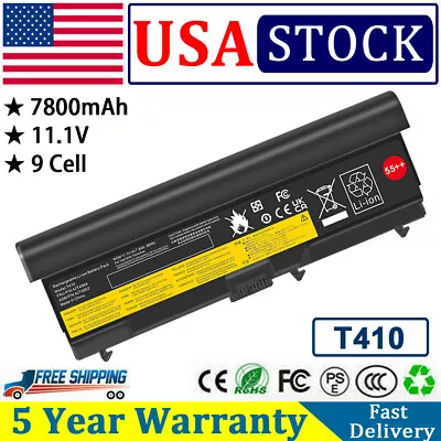 Laptop 9 Cell Battery For Lenovo ThinkPad E420 T410 T410i T420 T510 T510i W520 • $22.99