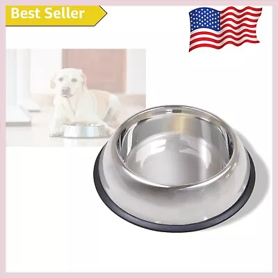 Premium Stainless Steel Dog Bowl With Wide No-Tip Base - 64 Oz Capacity • $25.99