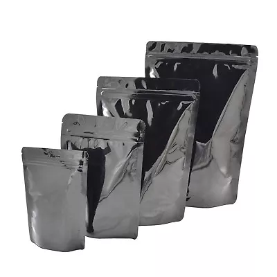 Black Aluminum Foil Mylar Self Seal Stand Up Bags Pouches Food Coffee Package • $169.99