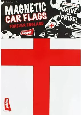 30cm England St George Cross Magnetic Car Flag Football Flag • £2.95