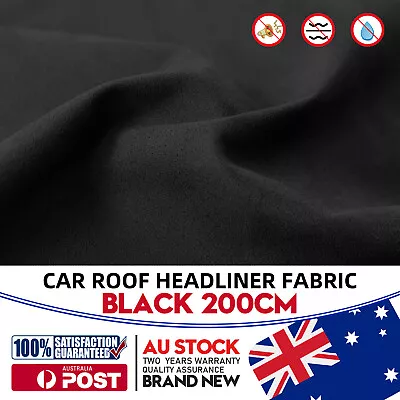 Car Headlining Roof Lining Hood Foam Backed Upholstery Fabric Door 1.5M X 2M • $45.88