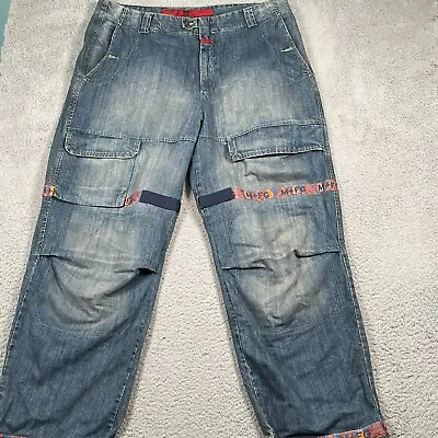 Vintage Marithe Francois Girbaud Jeans Mens 42x36 Y2K Super Baggy Cargo Wide Leg • $85