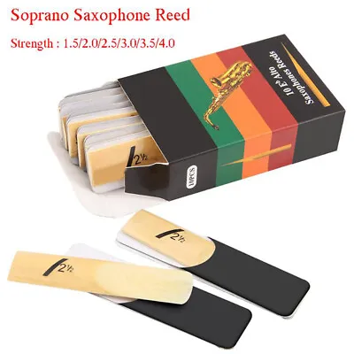 $14.49 • Buy 10 Pcs Eb Alto Saxophone Reeds Bamboo Sax Reeds Strength 1.5 2.0 2.5 3.0 3.5 4