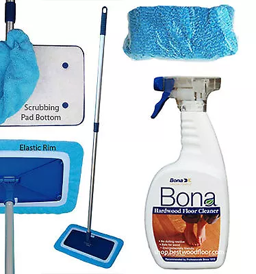 Microfiber Swivel Mop Base Kit / Bona Hardwood Floor Cleaner 32oz Free Shipping! • $27.98