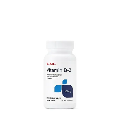 GNC Vitamin B-2 100mg 100 Vegetarian Tablets • $12.99