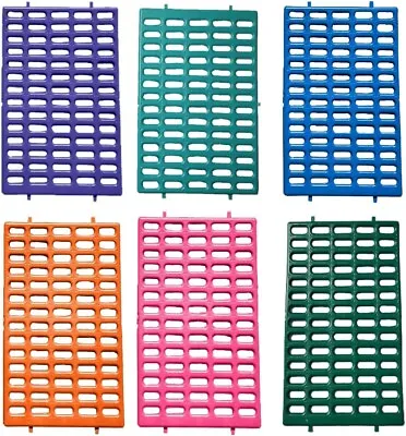 6 Pack Rabbit Cage Foot Resting Mat Pink Blue Purple Teal Orange & Green • $38.99