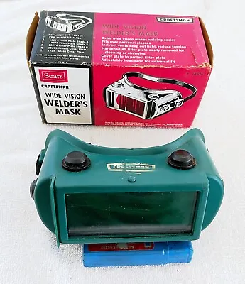 NEW Vintage Sears Craftsman Welders Welding Mask W/ Original Box USA Goggles • $54.95