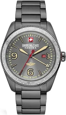 Swiss Military Hanowa Swiss Made Mens Watch CITY HAWK GMT Dual Time SMWGH2100940 • $349