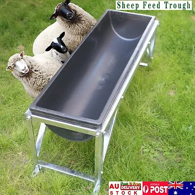 Feed Trough With Bracket 102cm Long Feeder Hay Grain Chaff Stable Horse Goat • $119.50