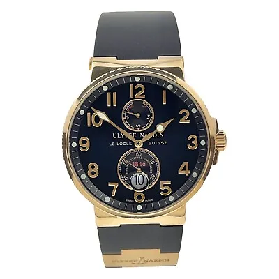 Ulysse Nardin Marine Chronometer 18k Rose Gold Black 41mm Automatic Men’s Watch  • $9750