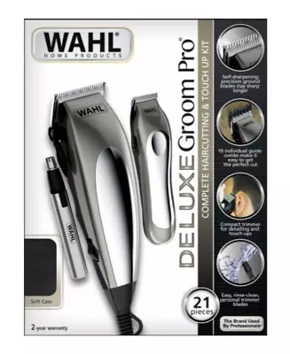 Wahl Corded Hair Clipper & Cordless Trimmer Complete Grooming Gift Set • $94