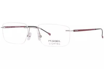 Morel Lightec 30110L GR03 Eyeglasses Frame Men's Grey/Red Rimless 55mm • $129.95