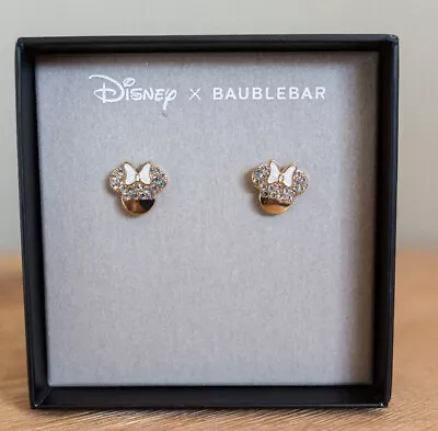 Disney X BAUBLEBAR Minnie Mouse Bow Earrings Crystal  Studs NIB • $18