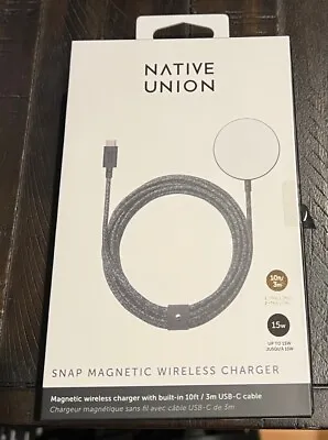 Native Union Snap Magnetic Wireless Fast Charger 10FT For IPhone -Cosmos -SEALED • $20.99