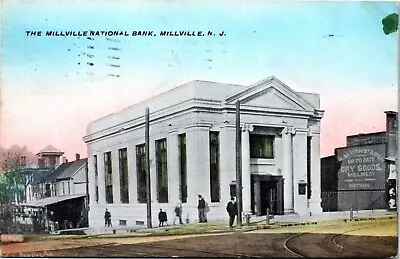 Postcard NJ Millville The Millville National Bank Water Hydrants 1910 M31 • $5.54