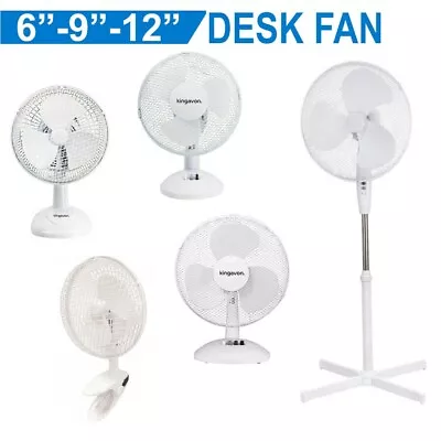 £14.99 • Buy Pedestal Cooling Fan Desk Fans Oscillating Stand Standing Home Office 3 Speed