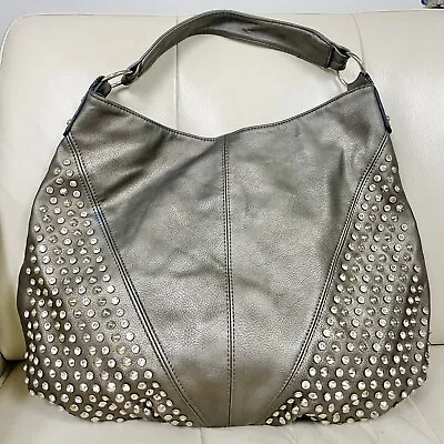 Women's Rhinestone Studded Tote Bag Shoulder Handbag Boho Purse Metallic Large • $17.99