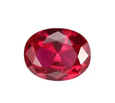 Lab Created Ruby Corundum Oval Faceted AAA Loose Gemstones (4x3mm - 18x13mm) • $16.99