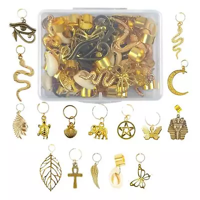 £14.39 • Buy 40 Pieces Hair Braid Rings Clips Braids Accessories For Party Necklace DIY