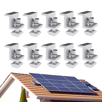 Z Brackets For Solar Panels 10pcs Aluminum Solar Mount Solar Panel Roof Bracket • $42.49