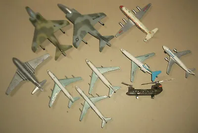 Lot Of Vintage Toy Airplanes / Aircraft--Metal & Plastic-Marines Promo Fighters- • $13.95