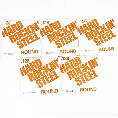 5-Pack Of La Bella Hard Rockin’ Steel .128 Bass Guitar Round Wound Low B Strings • $29.99