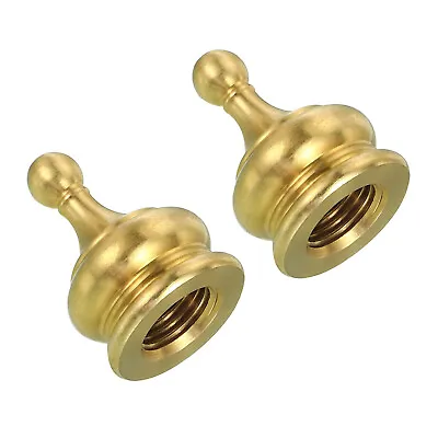 2pcs M10 Lamp Finial Cap Knob Lamp Shade Harp Top Screw Decoration Solid Brass • £9