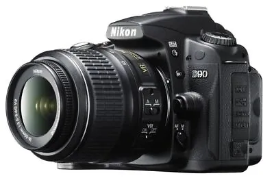 Nikon D D90 12.3MP Digital SLR Camera - Black (Kit W/ AF-S DX 18-55mm Lens) • $419.55