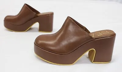 Beach By Matisse Women's Jayde Chunky Heel & Platform Clog JJ4 Cognac Size U.S 8 • $39.09