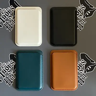 Magnetic Leather Wallet Card Holder For IPhone 12 Magsafe Accessory Compatible • £5.99