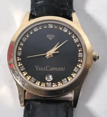 Yves Camani Gold Plated Vergoldet Watch Requires New Battery Water Resist 302G • £4.79