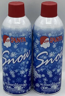 $22 • Buy Lot Of 2 Santa Snow Spray Trees Wreaths Windows Mirrors