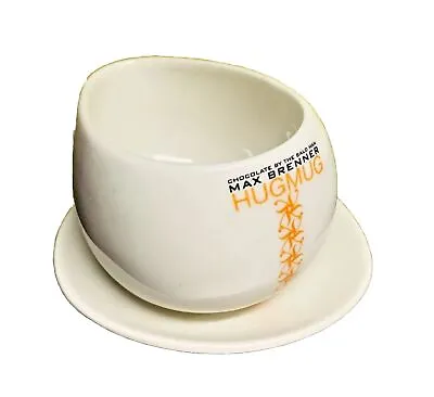 Max Brenner Hug Mug Ceramic Cup & Saucer - Chocolate By The Bald Man Iris Zohar • $19.88