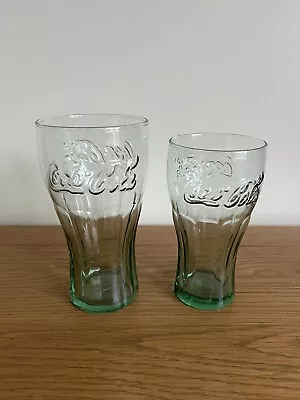 2 X Coca Cola Glasses 1 Pint And 3/4 Pint • £10