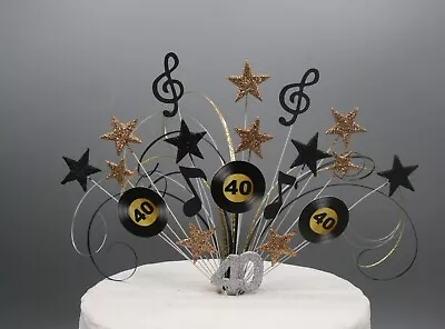 Stars On Wires Music Notes Records Vinyl Cake Topper Cake Decoration Records 02 • £14.99