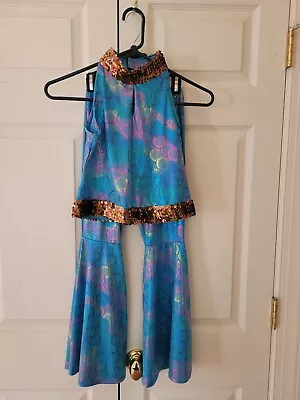 Girl Wishcraft Chasing Fireflies 70's Blue Disco Queen Halloween Costume Size 8 • $49.99