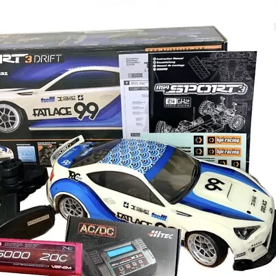 HPI Racing X Fatlace Subaru Hitec X1 AC Plus R/C Charger & Venom LiPo Battery • $245
