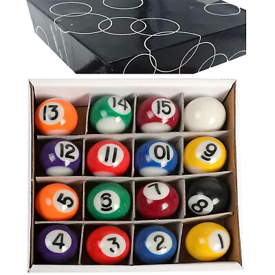 Billiard Balls Set 1  Pool Table Balls Marble-Swirl F/ Replacement 16 Resin Ball • $10.99