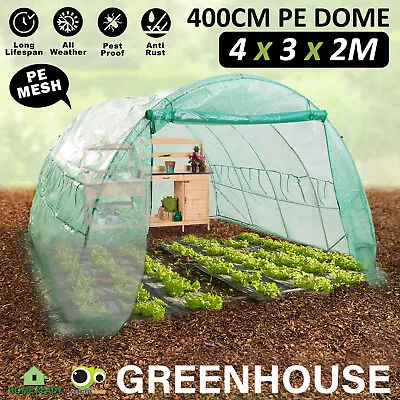 Greenhouse Walk-In Green House Shed Storage Dome Hoop Tunnel Polytunnel PE 4M • $99.90