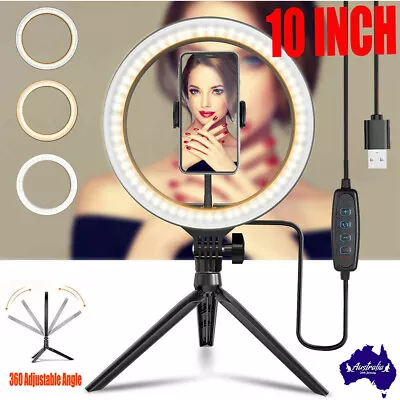 $13.95 • Buy 10  LED Ring Light Phone Selfie With Stand For Youtube Tiktok Makeup Video Live