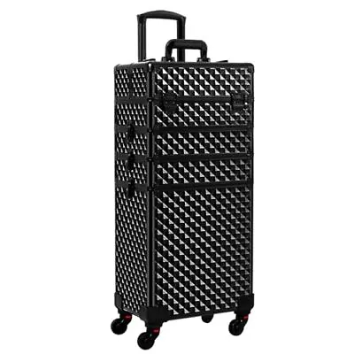  Rolling Makeup Train Case Large Storage Cosmetic Trolley 4 In 1 Large  • $155.74