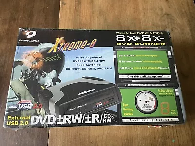 8X DVD Burner Writer Multi Format Pacific Digital  Xtreme 8 DVD+R DVD-R External • $39.99