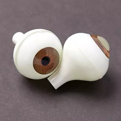 Life Size Adult Human FULL ROUND EYEBALLS W/STEM Body Parts Prop Doll Eyes-BROWN • $7.97