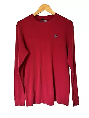 VINTAGE Southpole Shirt Mens Large Red Thermal Waffle Long Sleeve Y2K • $24.99